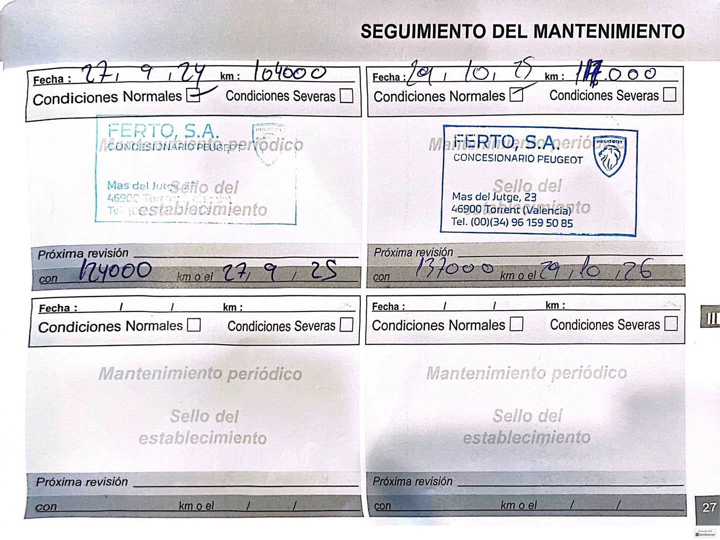Foto del mantenimiento del Peugeot 2008 Peugeot 2008 PureTech 110 S&S Allure EAT6 (110 CV)
