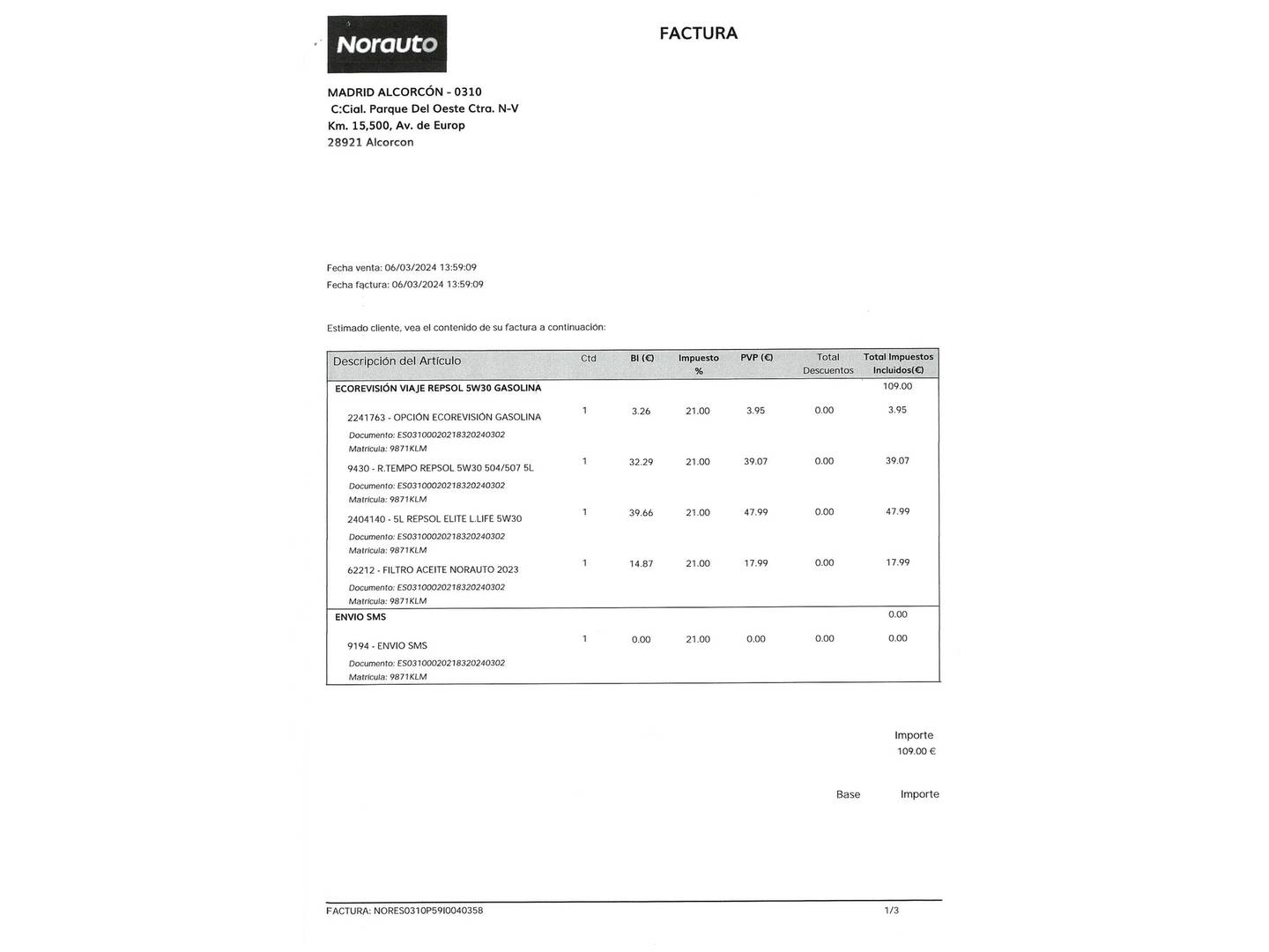 Foto del mantenimiento del Seat Arona Seat Arona 1.5 TSI FR (150 CV)