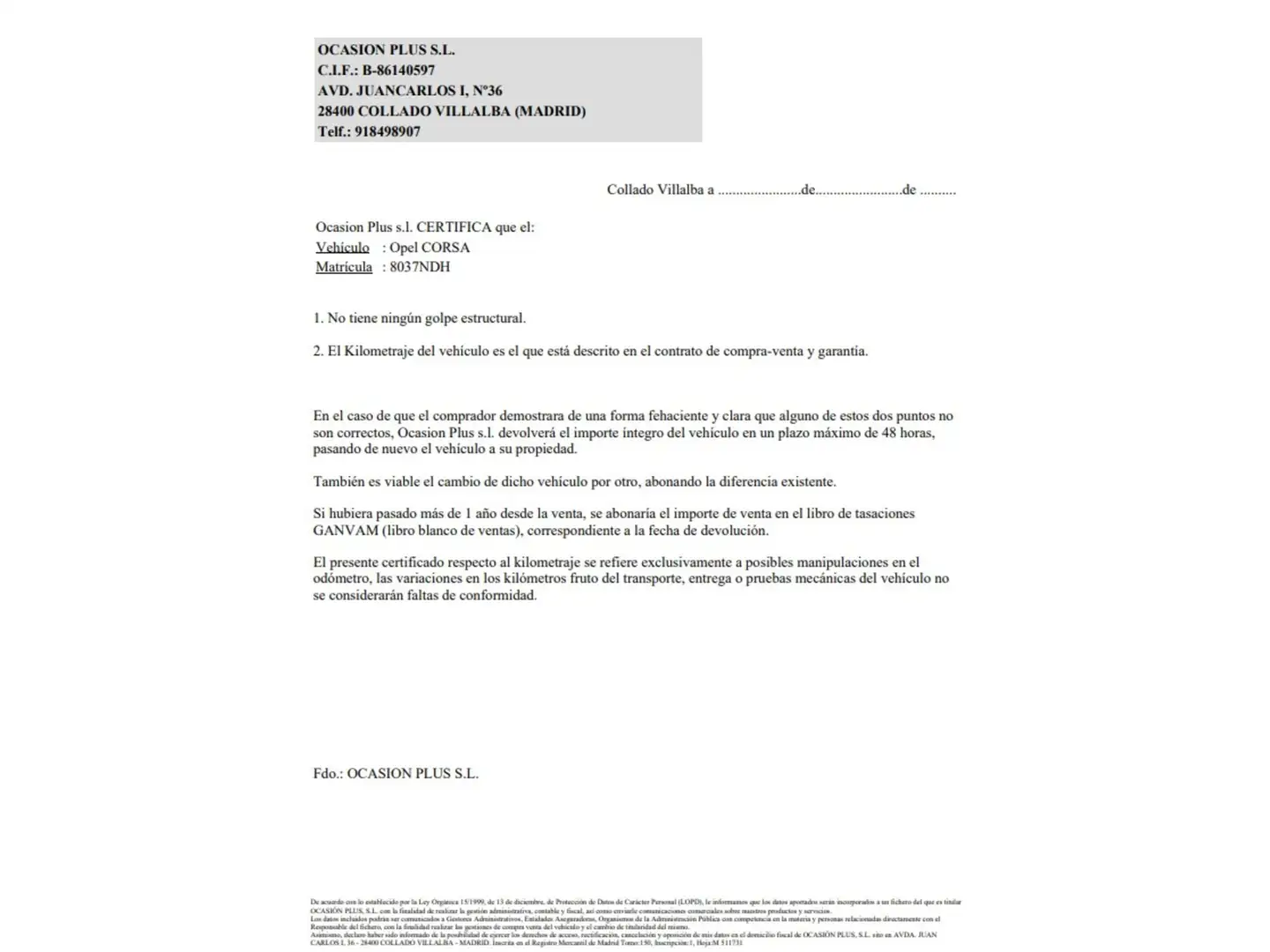 Certificado