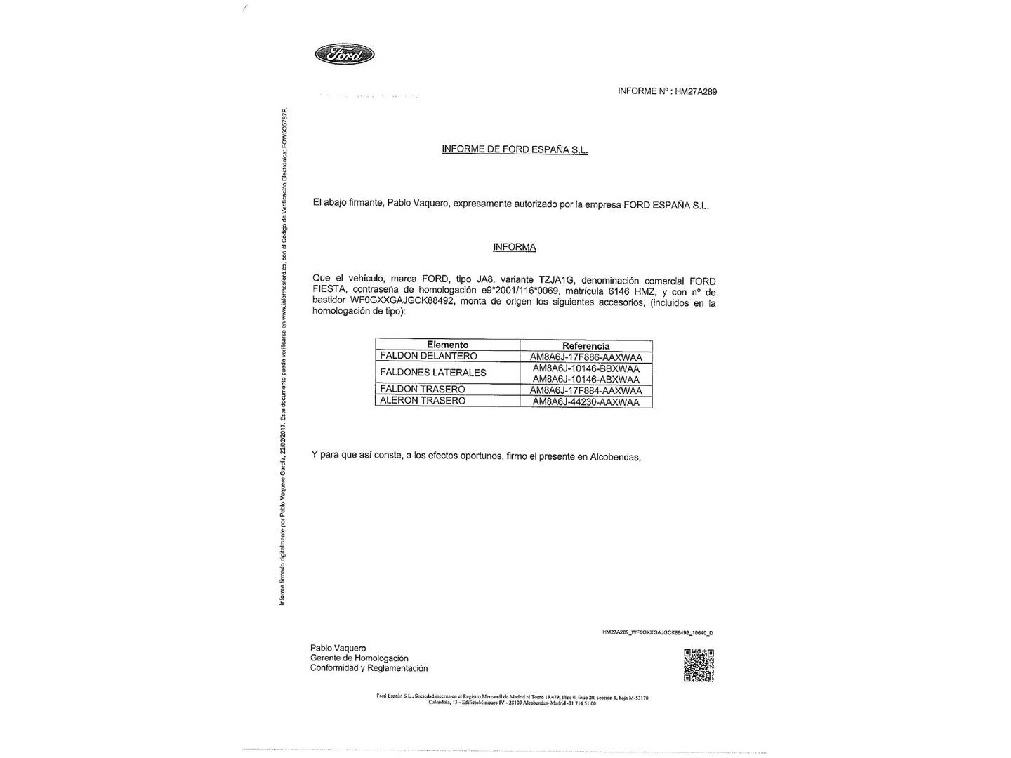Foto del mantenimiento del Ford Fiesta Ford Fiesta 1.6 TDCI DPF Sport (95 CV)