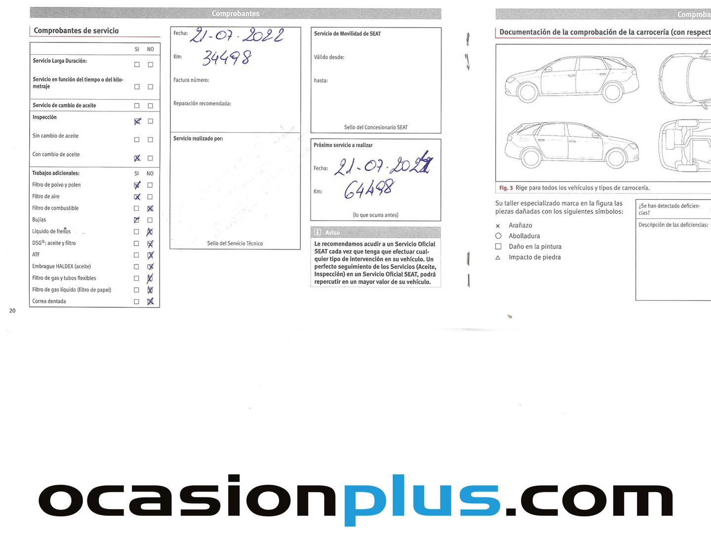 Foto del mantenimiento del Seat Ibiza Seat Ibiza 1.0 Reference Plus (75 CV)