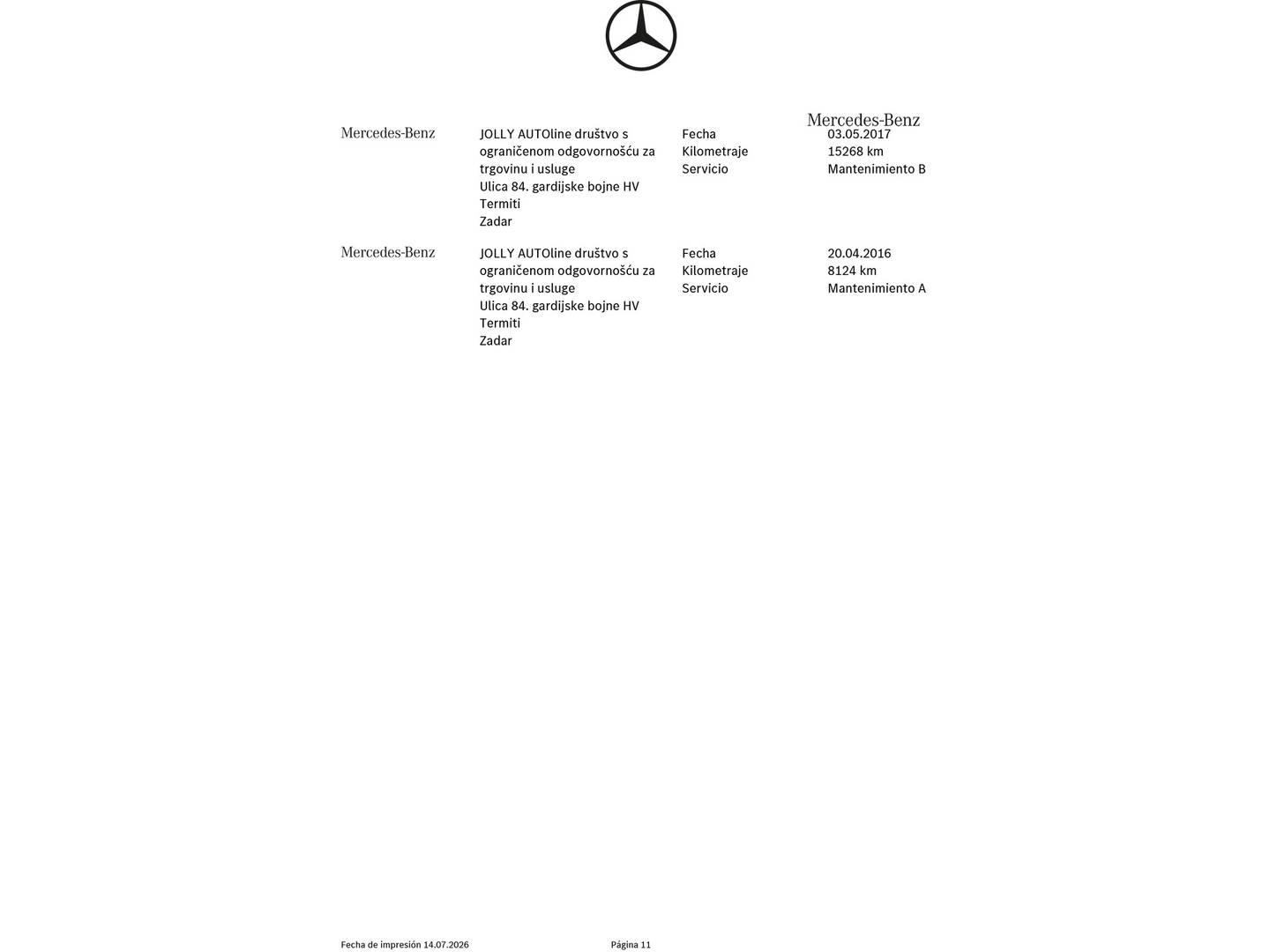 Foto del mantenimiento del Mercedes Clase B Mercedes Clase B 200 CDI (136 CV)