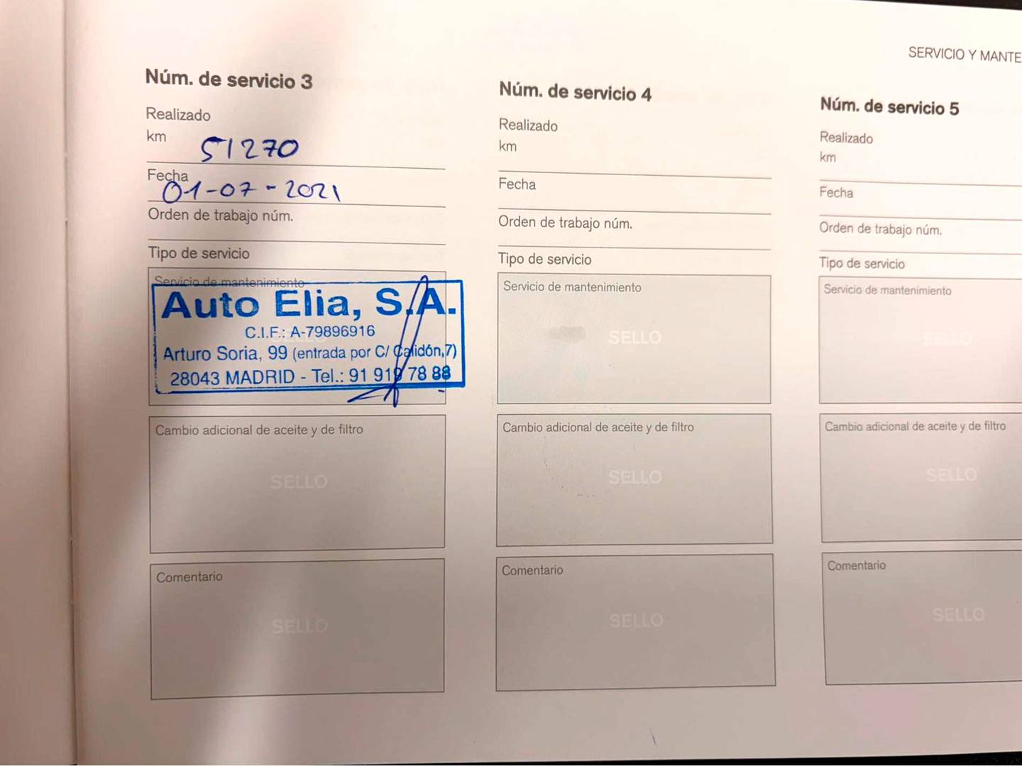 Foto del mantenimiento del Volvo V40 Volvo V40 T2 Kinetic (122 CV)