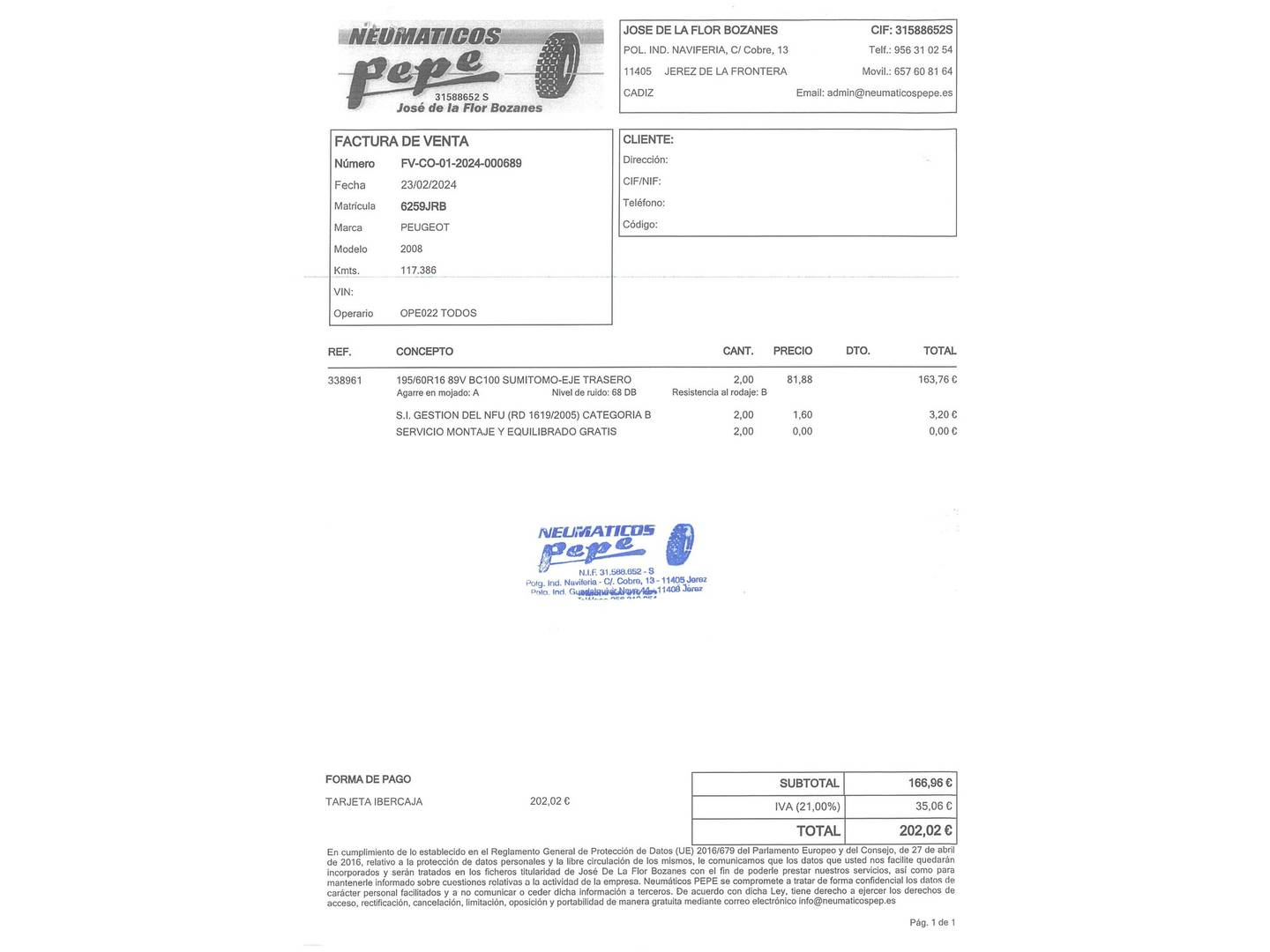 Foto del mantenimiento del Peugeot 2008 Peugeot 2008 PureTech 110 S&S Active (110 CV)