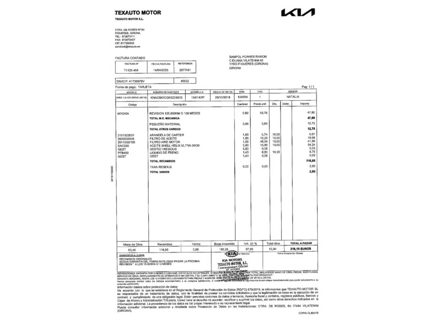 Foto KIA Niro Kia Niro 1.6 GDi HEV Híbrido Drive (141 CV)