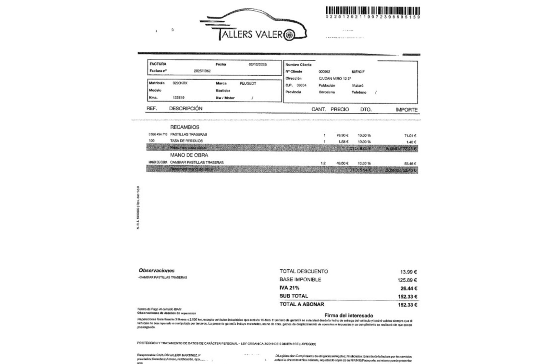 Peugeot Rifter BlueHDi 130 GT Line Standard EAT8 9 - foto 19