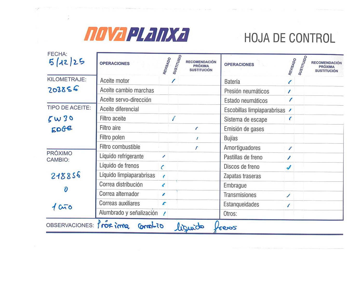 Foto del mantenimiento del BMW X5 BMW X5 sDrive25d (231 CV)