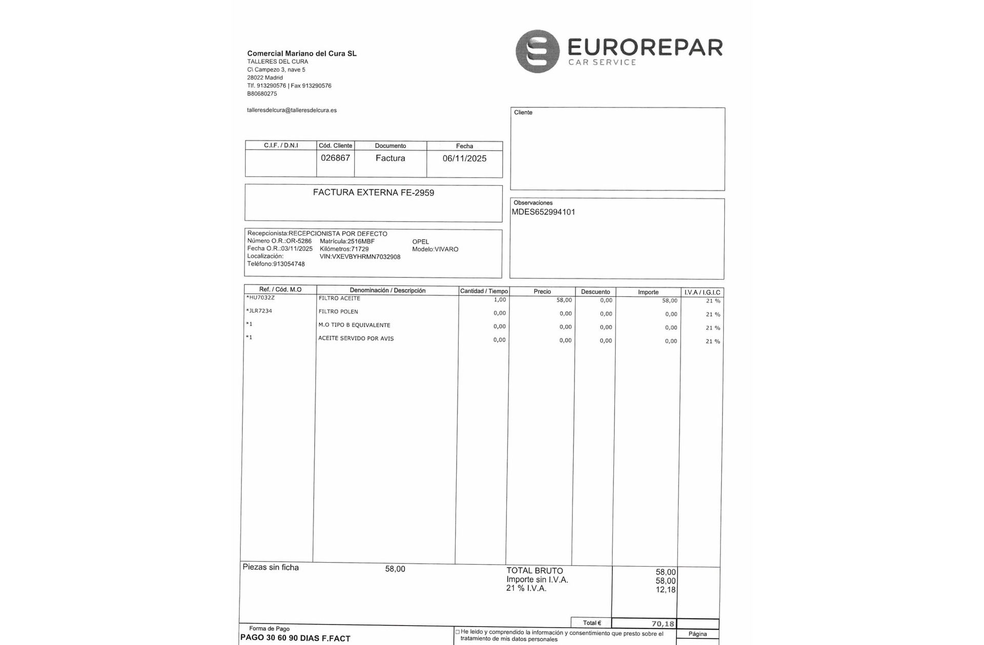 Opel Vivaro Furgon 1.5 Diésel L Incrementada Select - foto 16