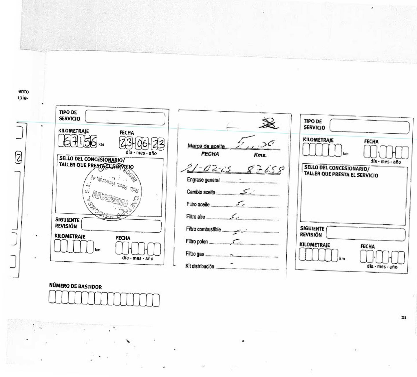 Foto del mantenimiento del Nissan Micra Nissan Micra 1.5 dCi S&S N-Connecta (90 CV)