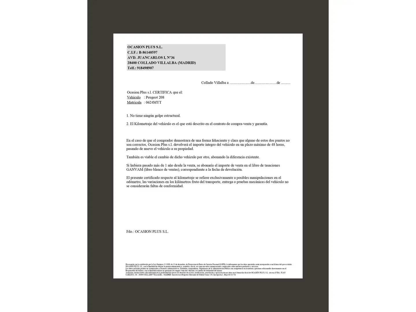 Certificado