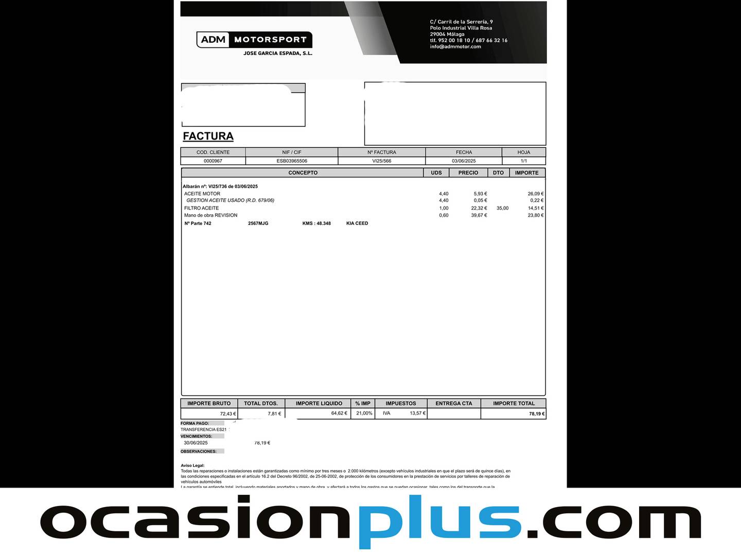 Foto del mantenimiento del KIA Ceed KIA Ceed 1.6 MHEV iMT Drive (136 CV)