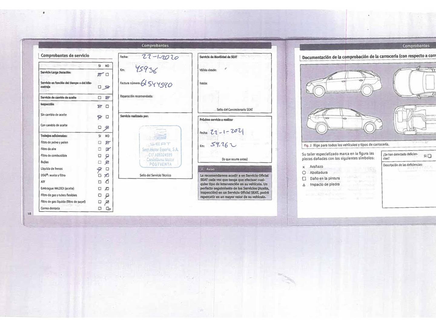 Foto del mantenimiento del Seat León Seat León ST 1.6 TDI S&S Style Plus DSG7 (115 CV)