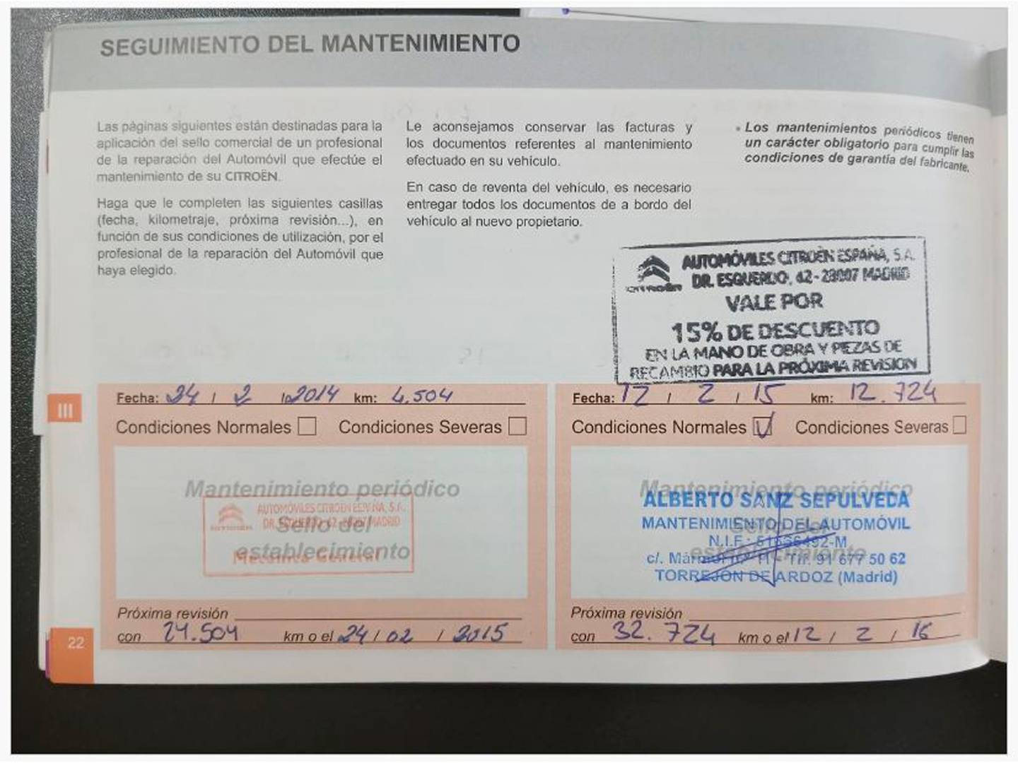 Foto del mantenimiento del Citroën DS3 Citroën DS3 E-HDi 110 Sport 82 kW (112 CV)