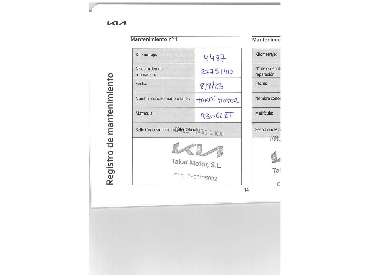 Foto del mantenimiento del KIA XCeed KIA XCeed 1.0 T-GDi Drive (120 CV)