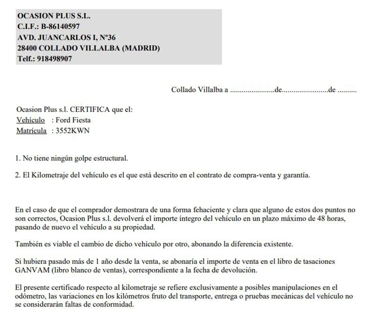 Certificado