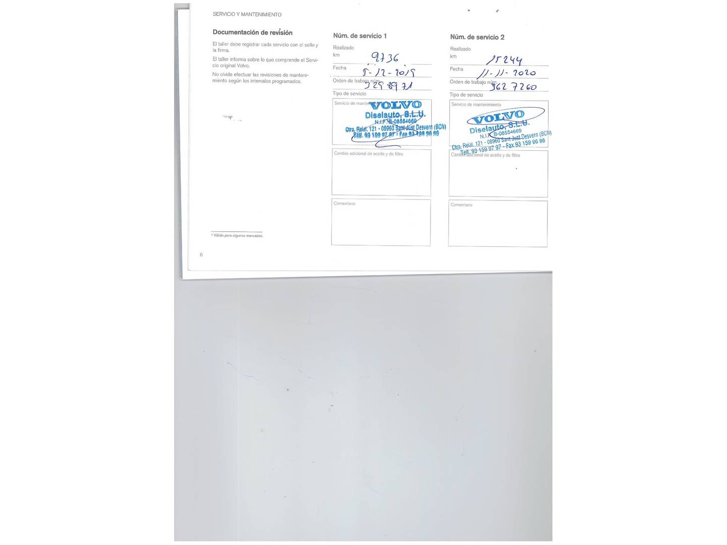 Foto del mantenimiento del Volvo XC40 Volvo XC40 T3 (156 CV)