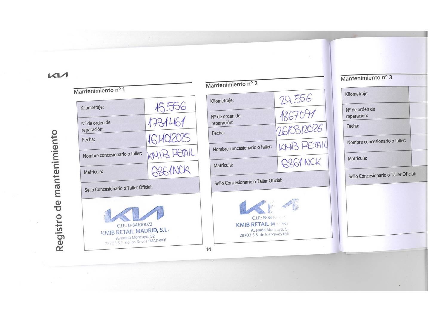 Foto del mantenimiento del KIA XCeed KIA XCeed 1.0 T-GDi Drive (100 CV)