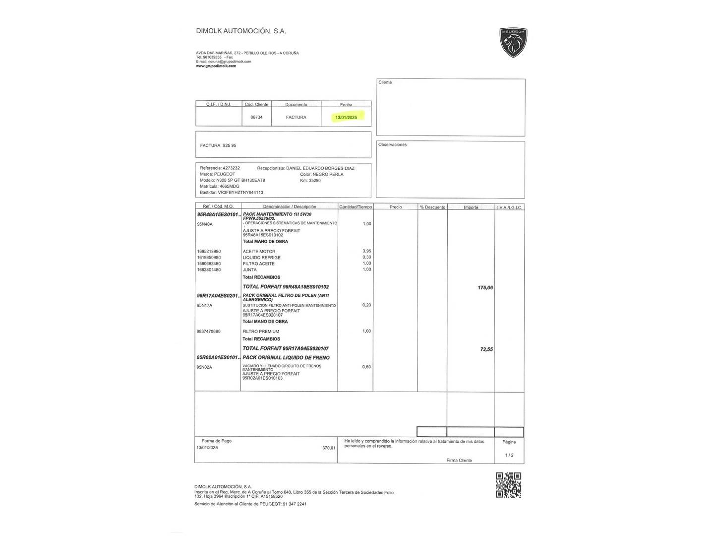 Foto Peugeot 308 Peugeot 308 BlueHDi 130 S&S GT EAT8 (130 CV)