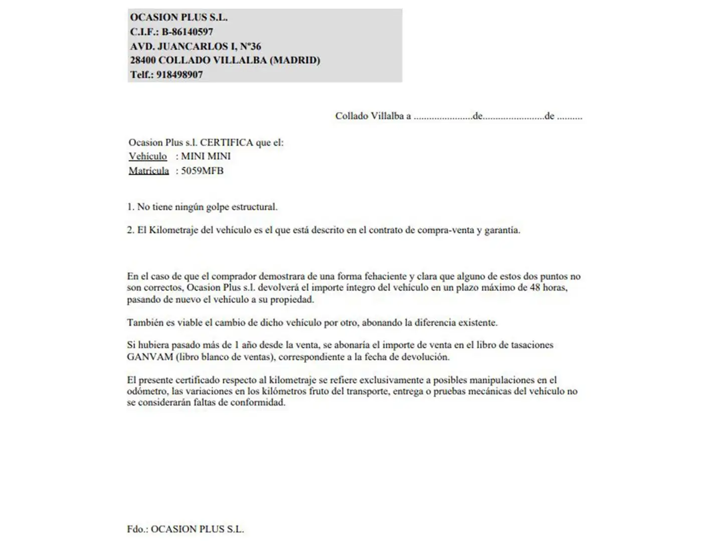 Certificado