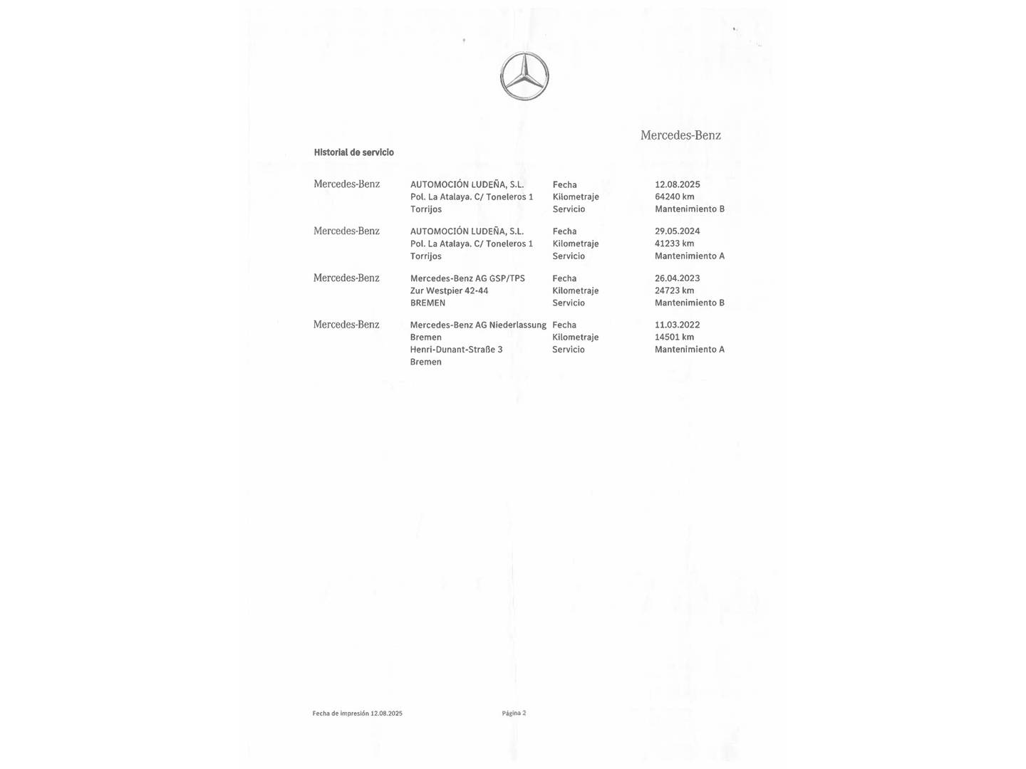 Foto del mantenimiento del Mercedes GLC Coupé Mercedes GLC Coupé 220 d 4Matic (194 CV)
