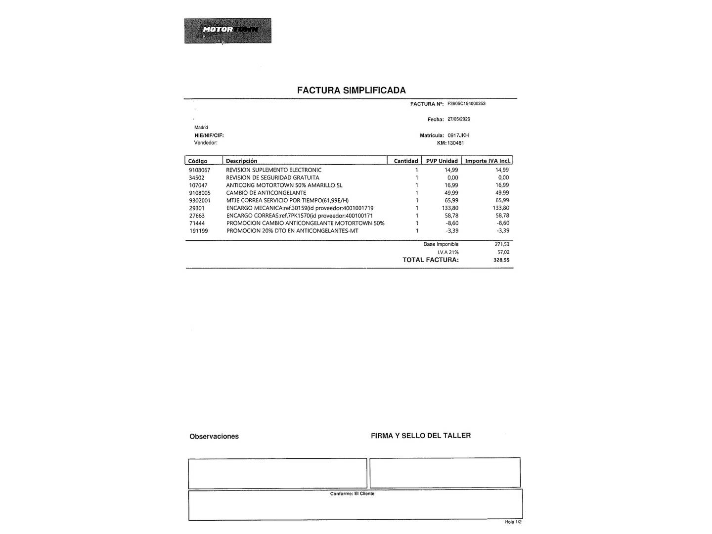 Foto del mantenimiento del Renault Clio Renault Clio Limited Energy TCe (90 CV)