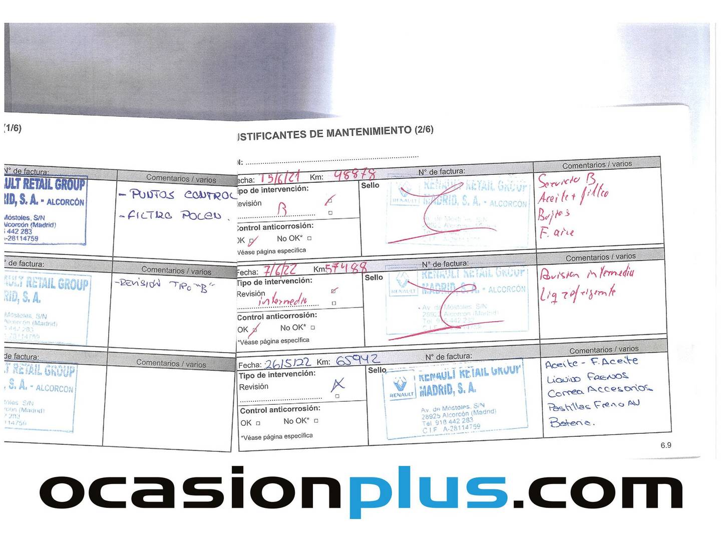 Foto del mantenimiento del Renault Captur Renault Captur Life Energy TCe  (90 CV)