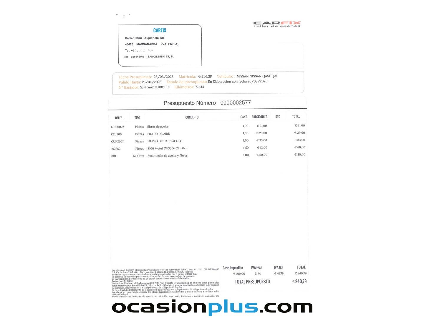 Foto del mantenimiento del Nissan QASHQAI Nissan Qashqai DIG-T 158 mHEV N- Go 4X2 Xtronic (158 CV)