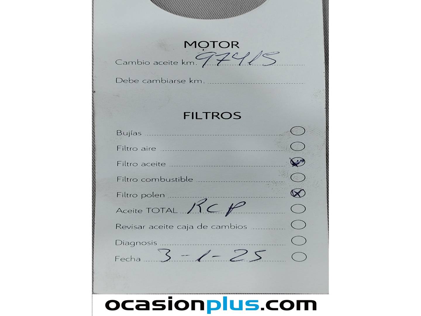 Foto del mantenimiento del Citroën C5 Aircross Citroën C5 Aircross BlueHdi 130 S&S Feel (131 CV)