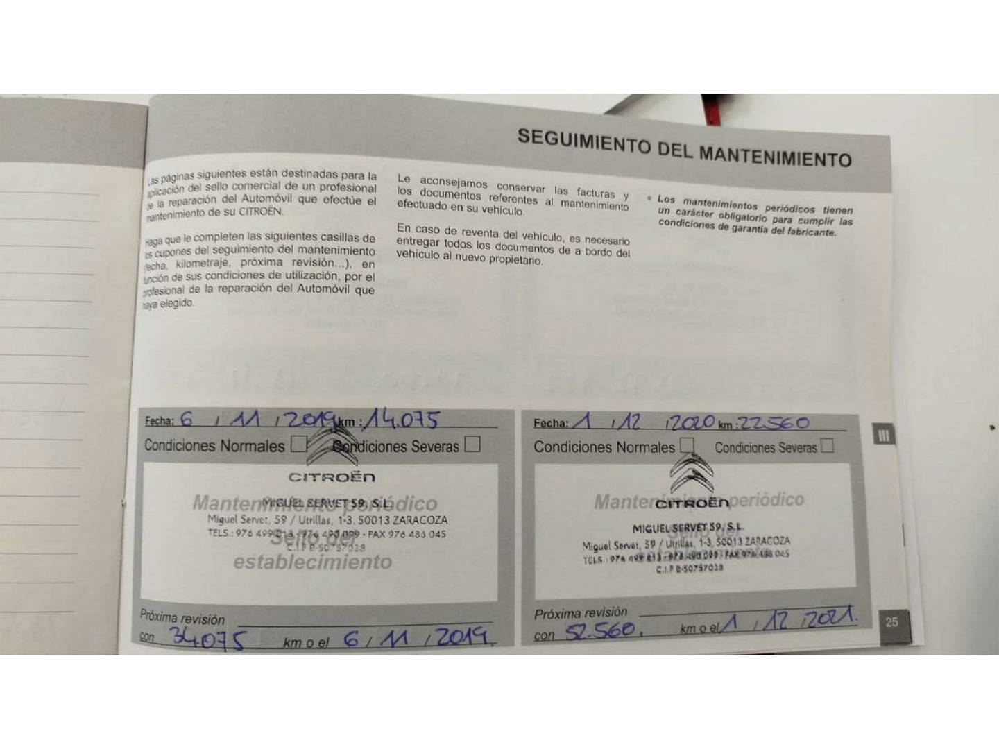 Foto del mantenimiento del Citroën Berlingo Citroën Berlingo BlueHDi 130 S&S Talla M Shine (130 CV)