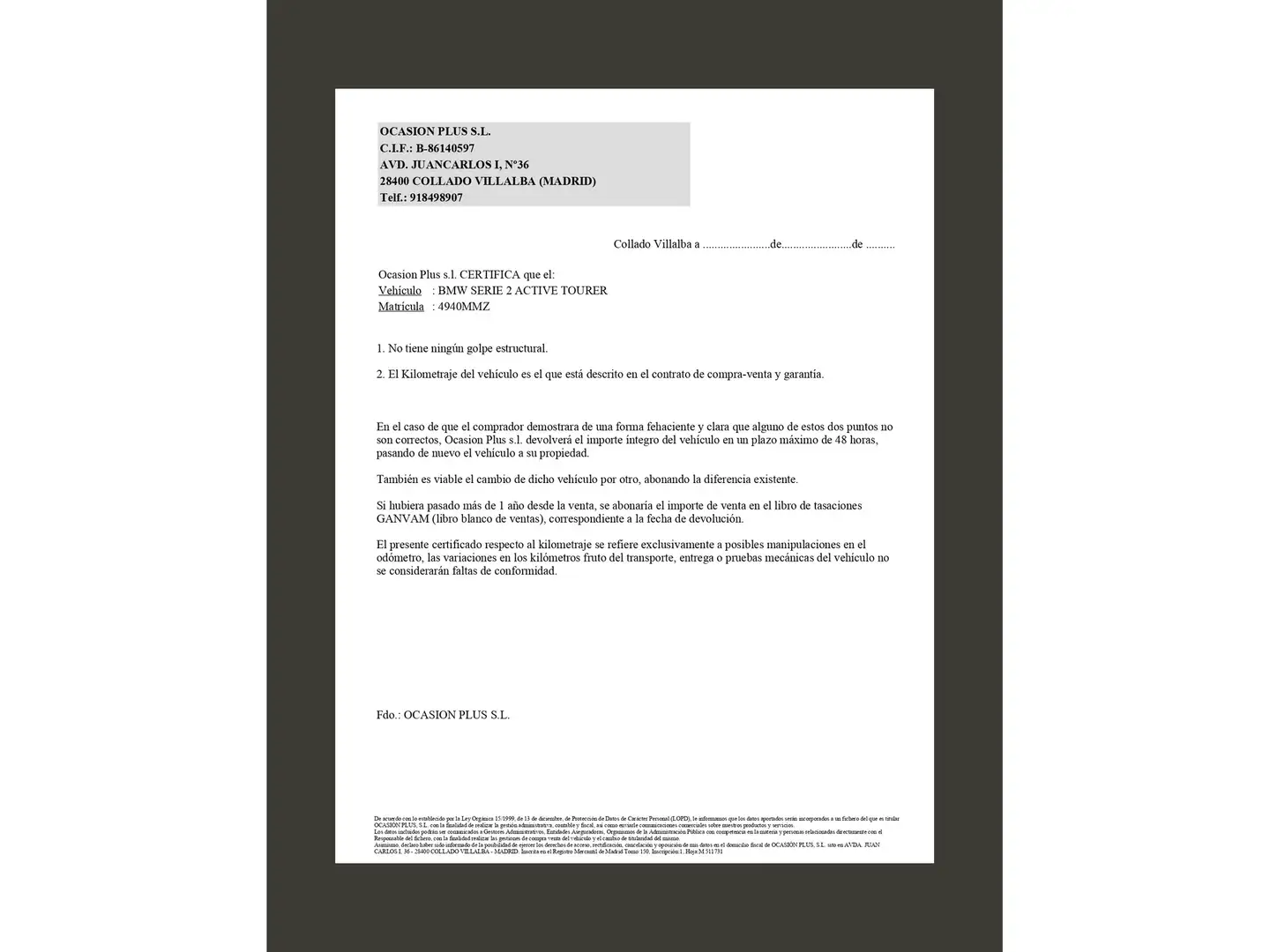 Certificado