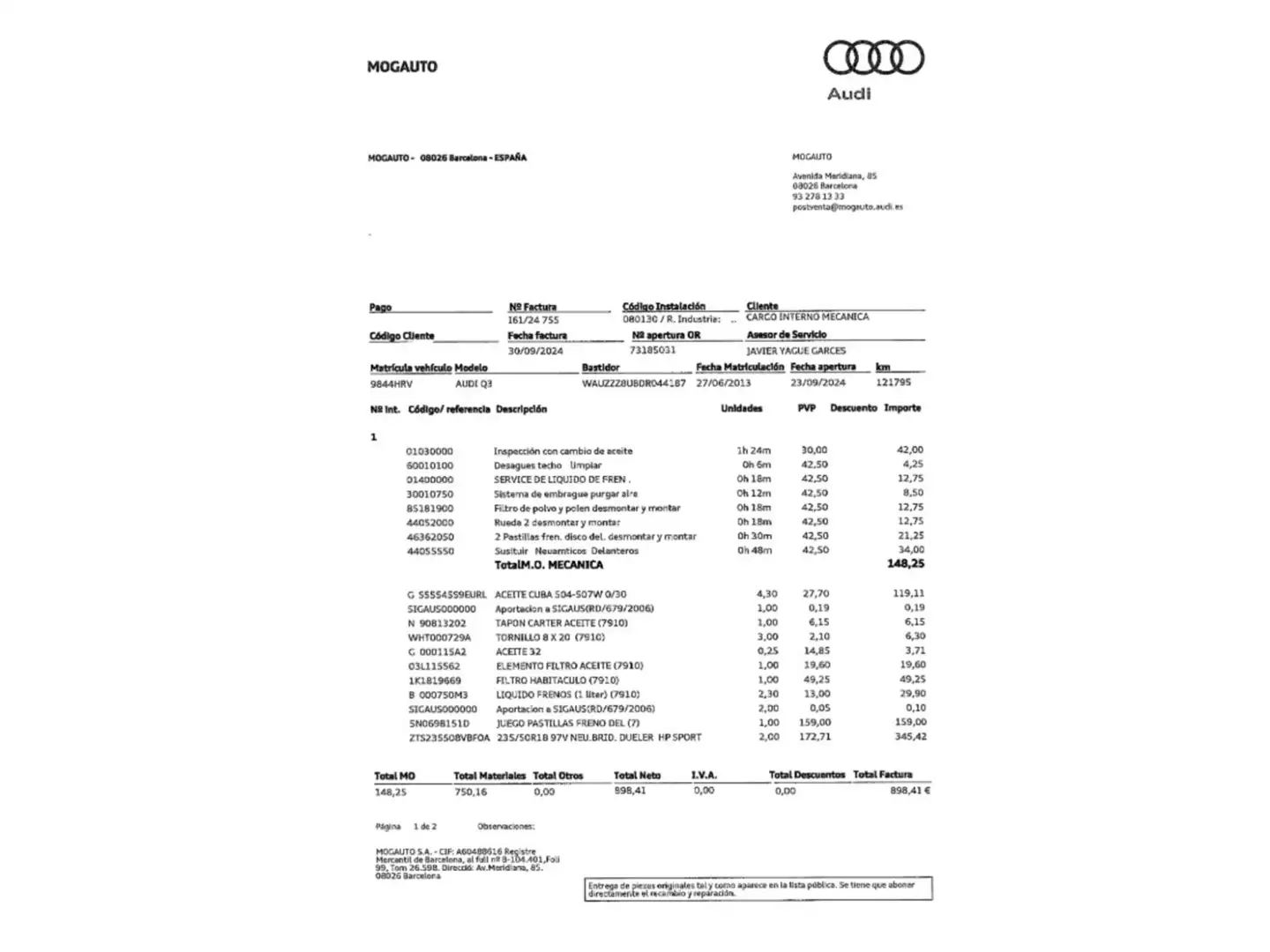 Foto Audi Q3 Audi Q3 Ambition 2.0 TDI (140 CV)