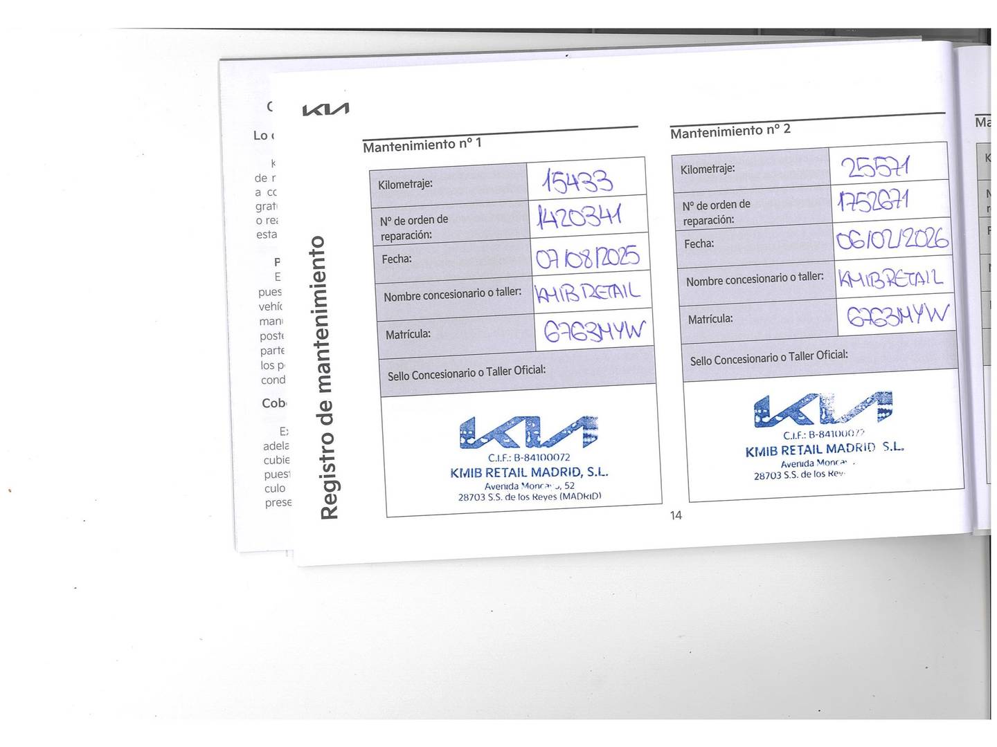 Foto del mantenimiento del KIA Stonic KIA Stonic 1.0 T-GDi MHEV Drive (100 CV)