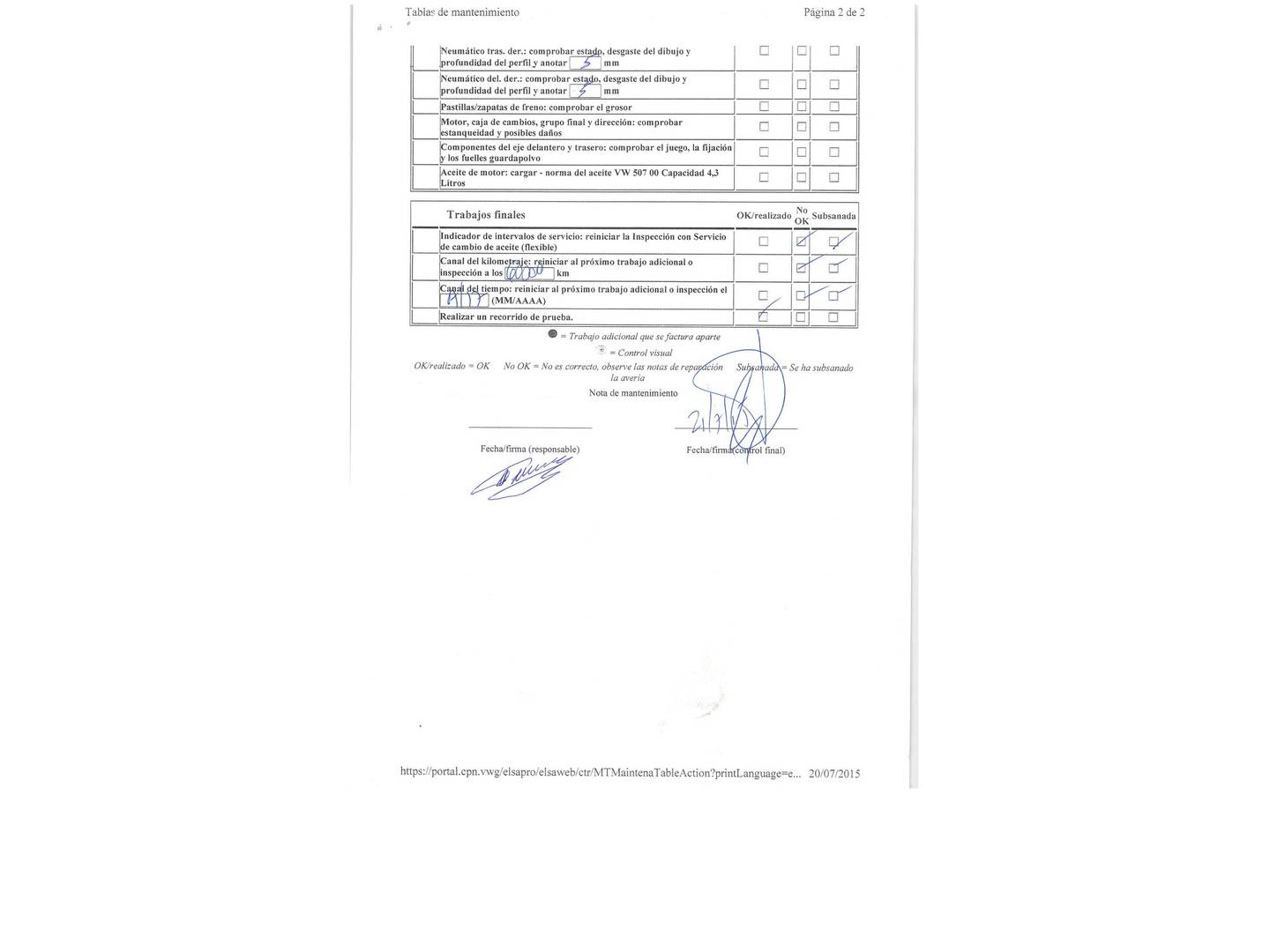 Foto del mantenimiento del Audi A3 Audi A3 Sportback Attraction 1.6 TDI (105 CV) S tronic
