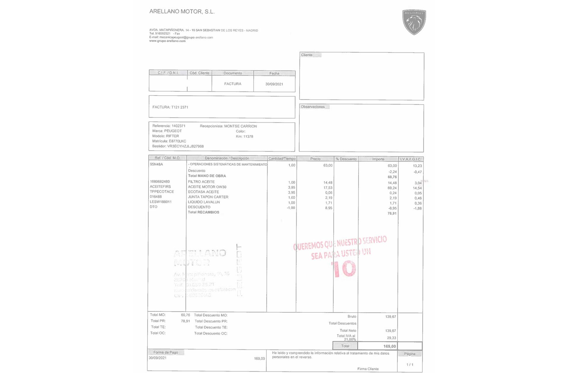 Peugeot Rifter BlueHDi 130 Allure Long 7 plazas - foto 23