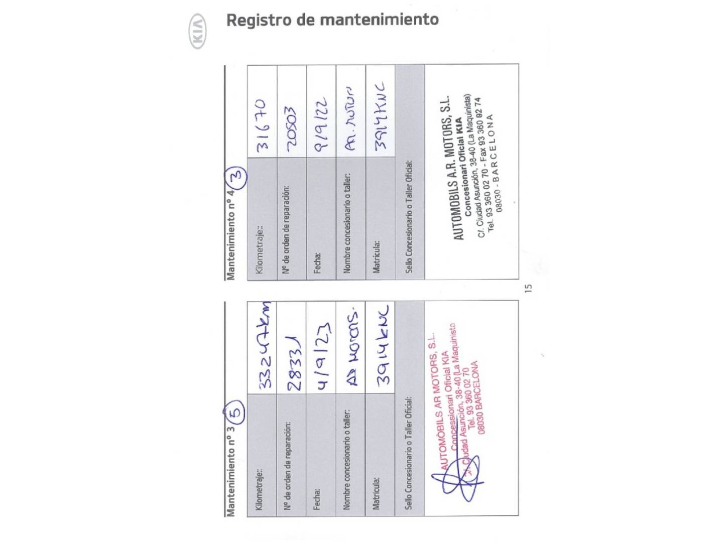 Foto del mantenimiento del KIA Ceed Kia Ceed 1.0 T-GDi Eco-Dynamics x-Tech17 (120 CV)