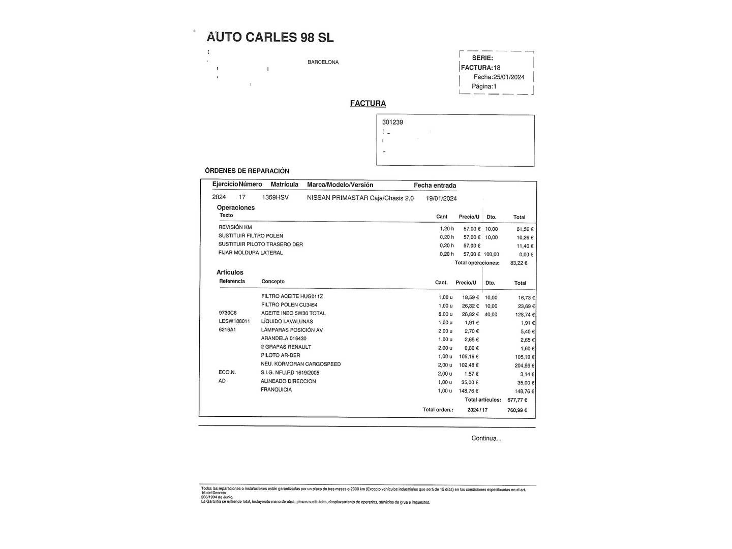 Nissan Primastar NISSAN Primastar 2.0dCi 115CV Antic PREMIUM LARGA al mejor precio
