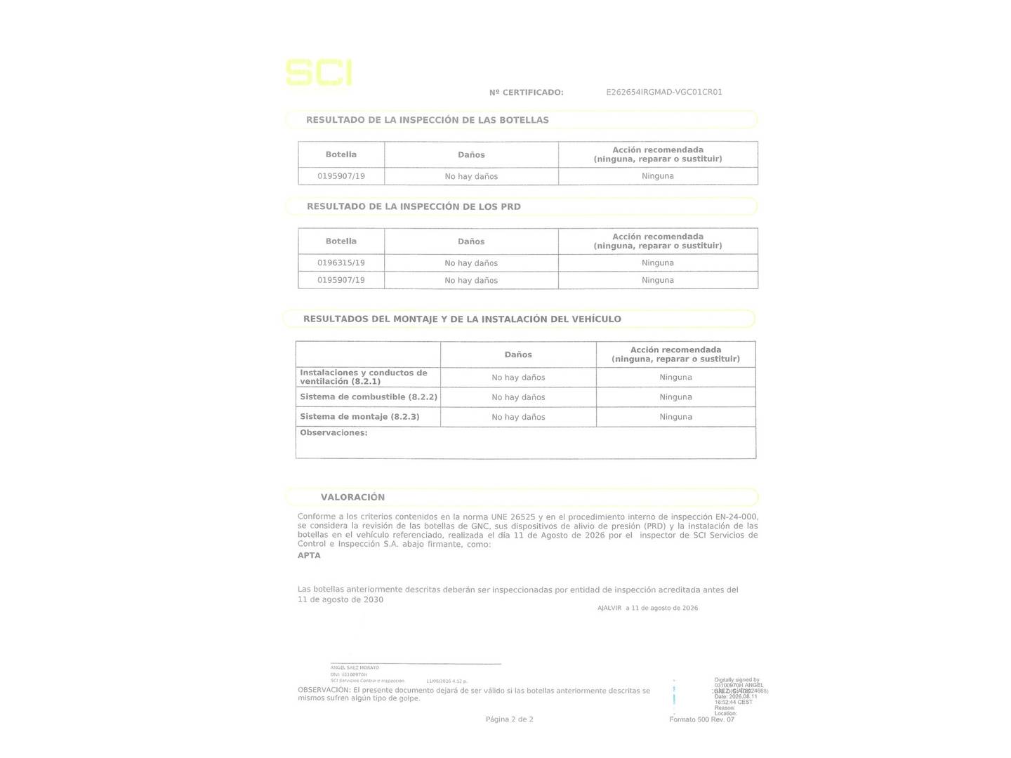 Foto del mantenimiento del Seat León Seat León ST 1.5 TGI GNC S&S Xcellence DSG (130 CV)