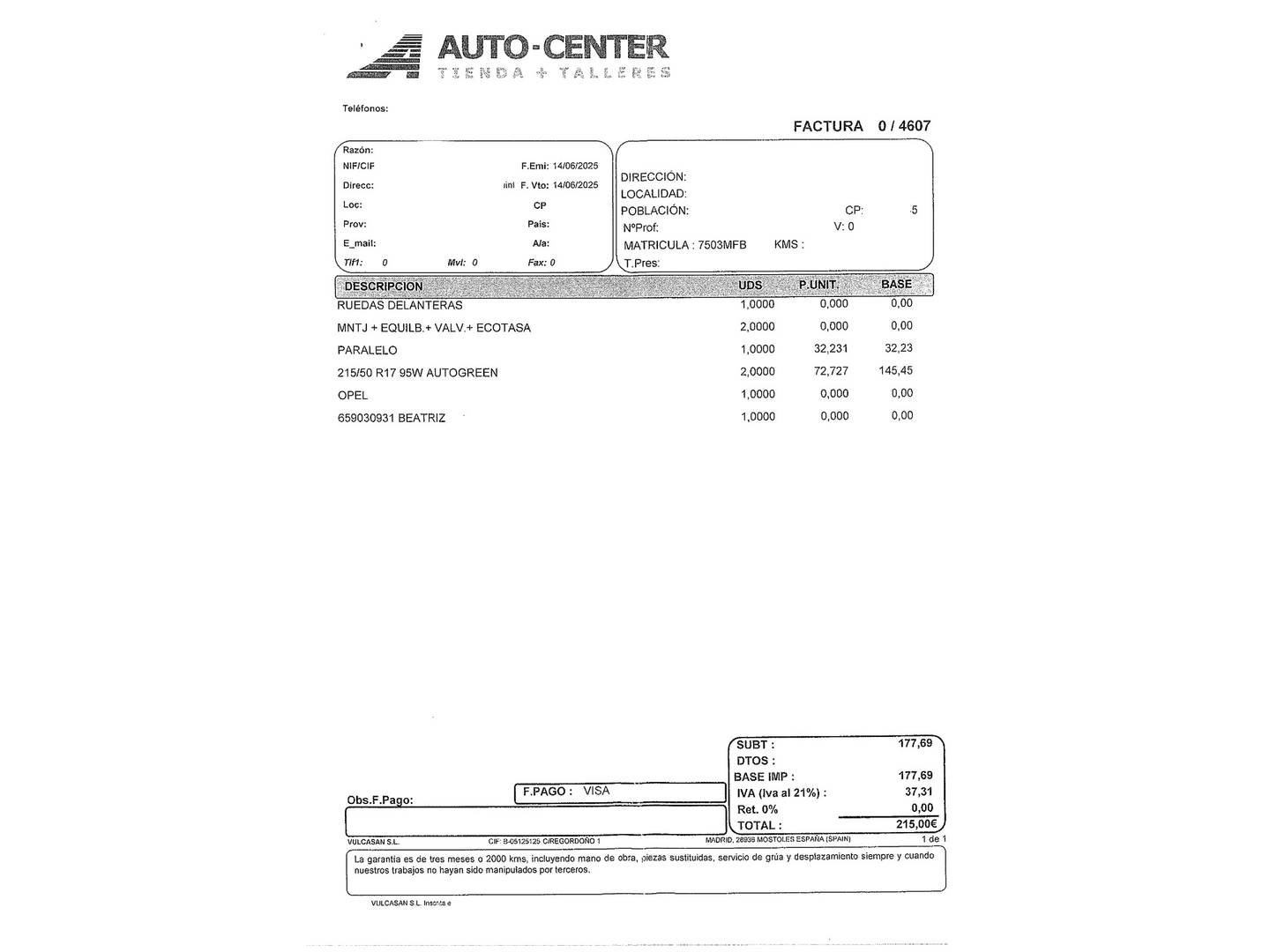Foto del mantenimiento del Opel Crossland Opel Crossland 1.5D GS 81 kW (110 CV)