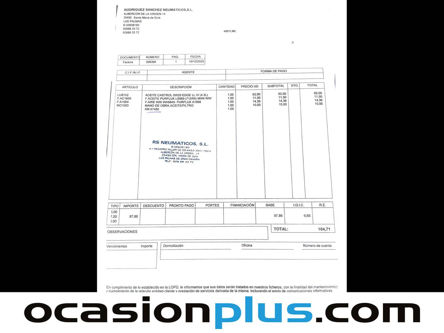 Foto del mantenimiento del Audi Q2 Audi Q2 Advanced 35 TFSI (150 CV) S tronic
