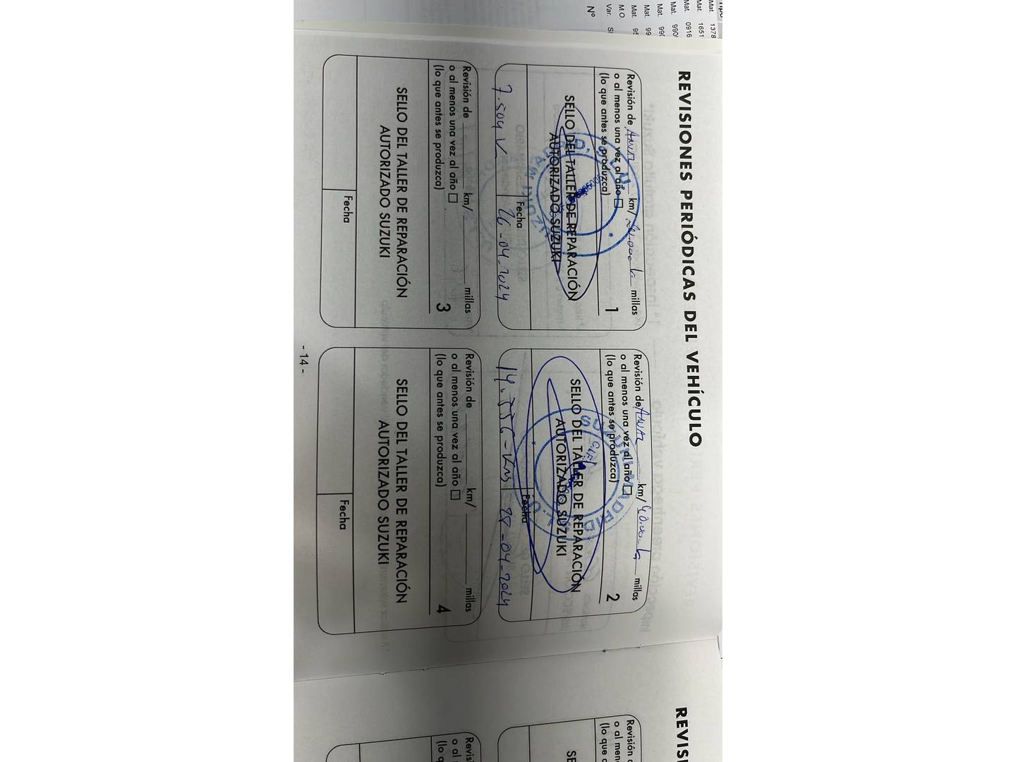 Foto del mantenimiento del Suzuki Vitara Suzuki Vitara 1.4 Turbo Mild Hybrid GLE (129 CV)