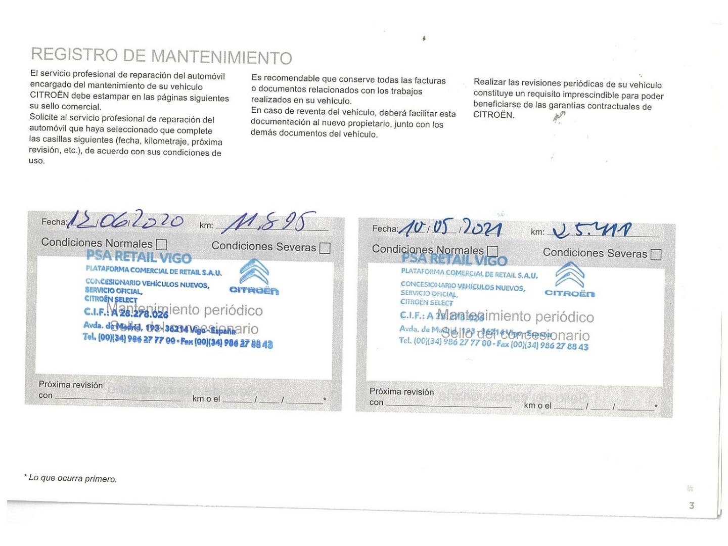 Foto del mantenimiento del Citroën Berlingo Citroën Berlingo BlueHDi 130 S&S Talla M Shine (130 CV)