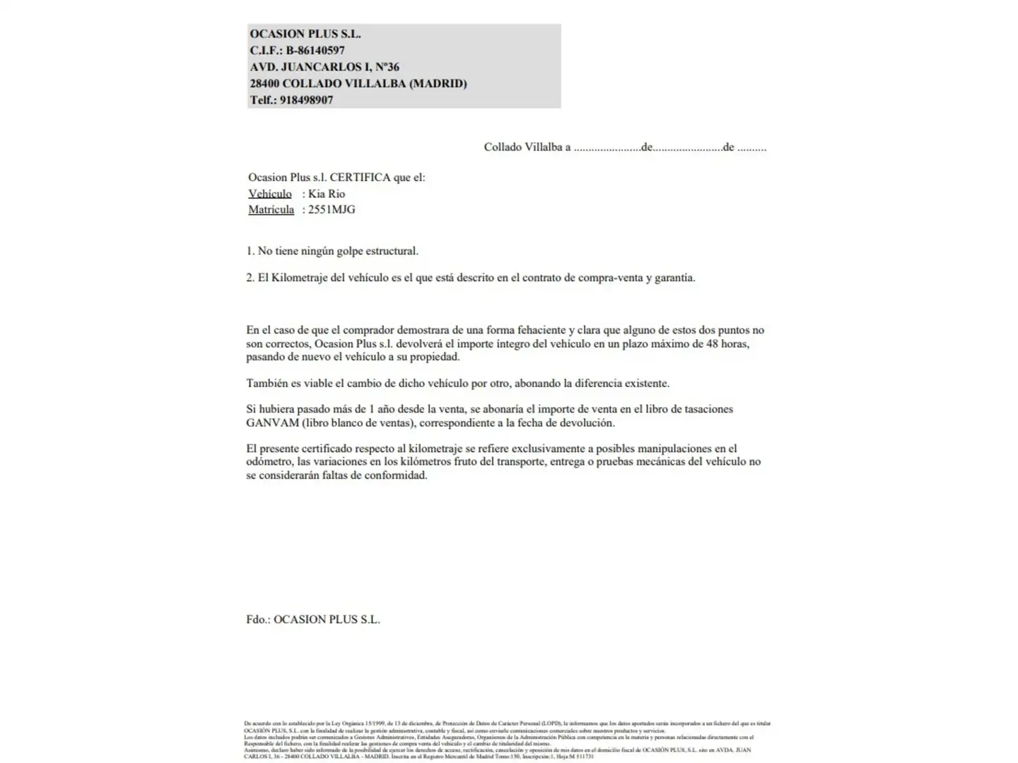 Certificado