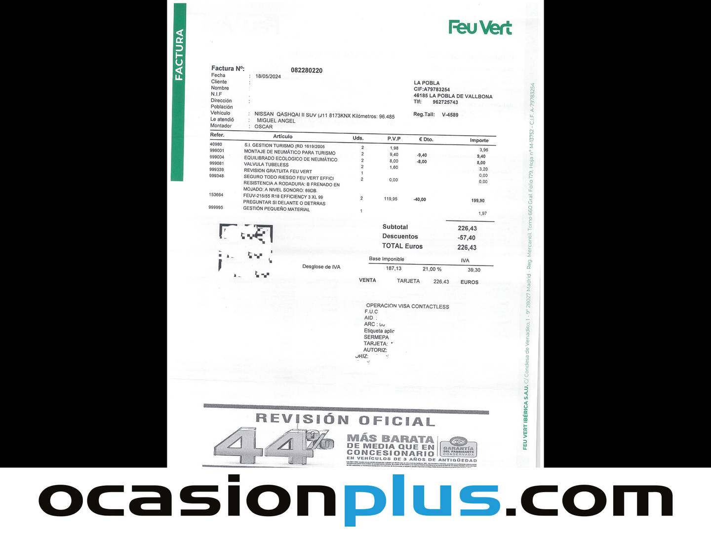 Foto del mantenimiento del Nissan QASHQAI Nissan Qashqai dCi 130 N-Connecta 4x2 (130 CV)