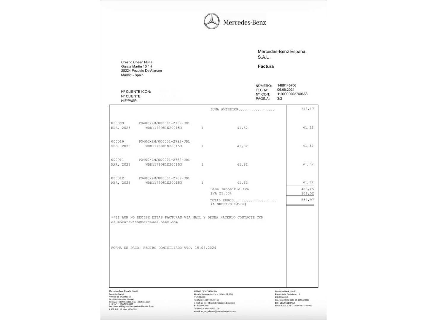 Foto del mantenimiento del Mercedes CLA Mercedes CLA Shooting Brake 200 CDI Urban (136 CV)