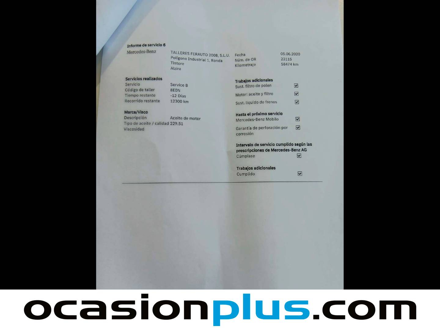 Foto del mantenimiento del Mercedes Clase A Mercedes Clase A 180 CDI Urban Pack AMG (109 CV)