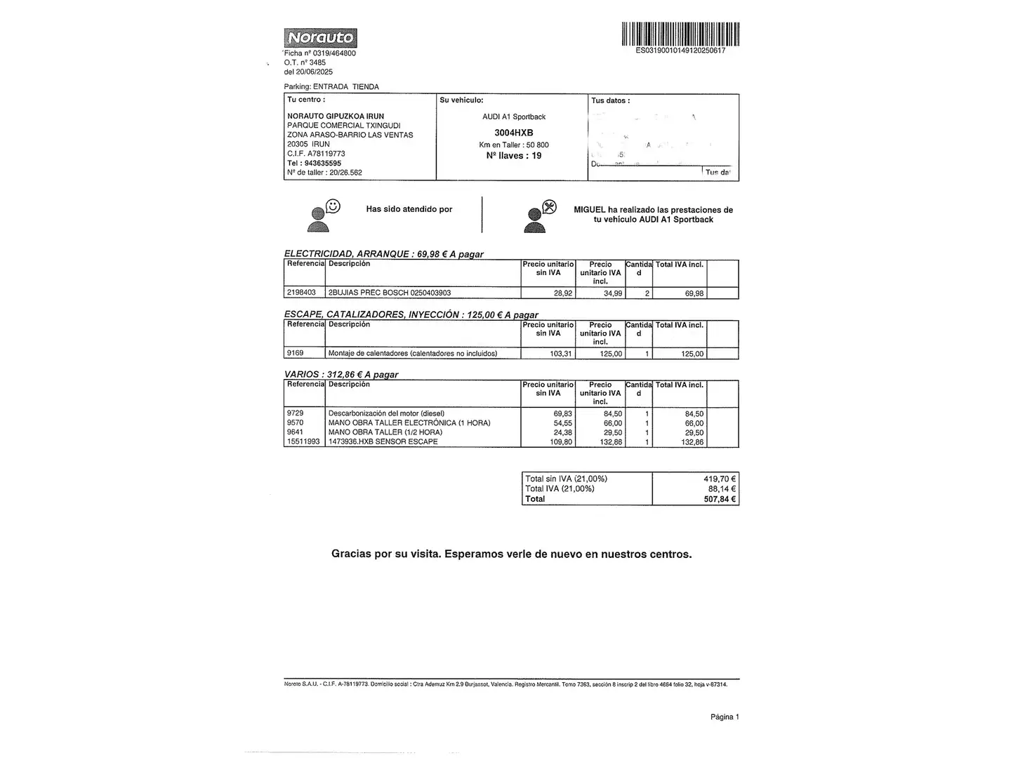 Foto Audi A1 Audi A1 Sportback Adrenalin2 1.6 TDI Pack S line (90 CV)