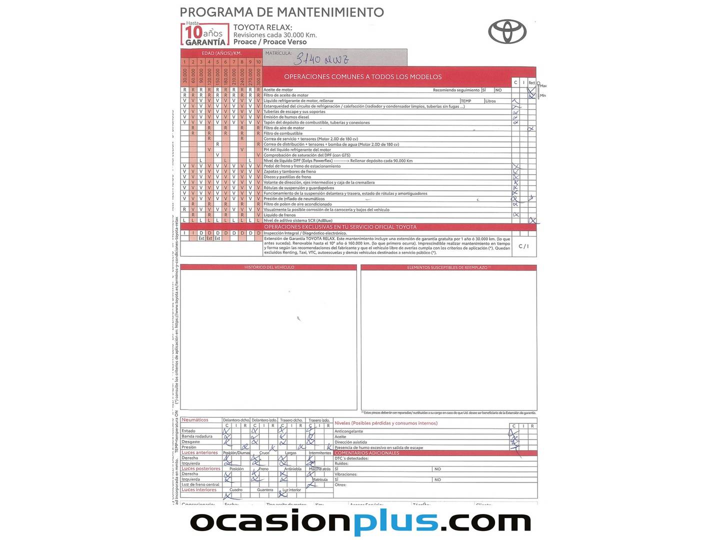 Foto del mantenimiento del Toyota Proace City Verso Toyota Proace City Verso 1.5D Family Active L1 Auto (131 CV)