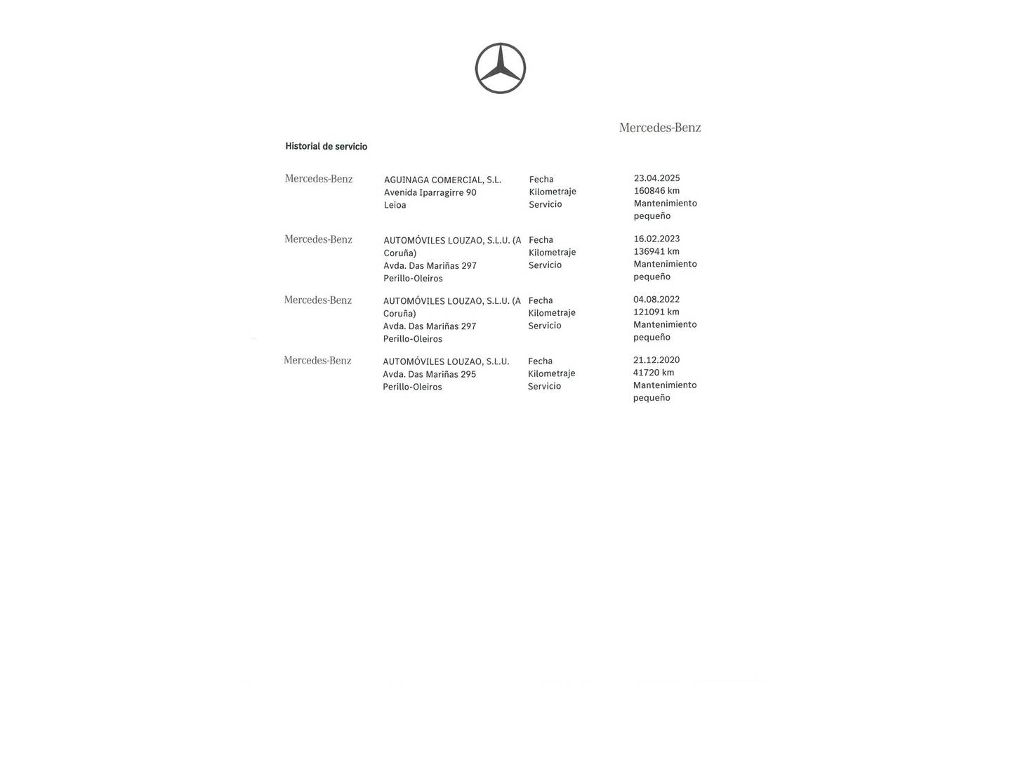 Foto del mantenimiento del Mercedes Clase V Mercedes Clase V V 300d Largo Avantgarde (239 CV) 7 Plazas