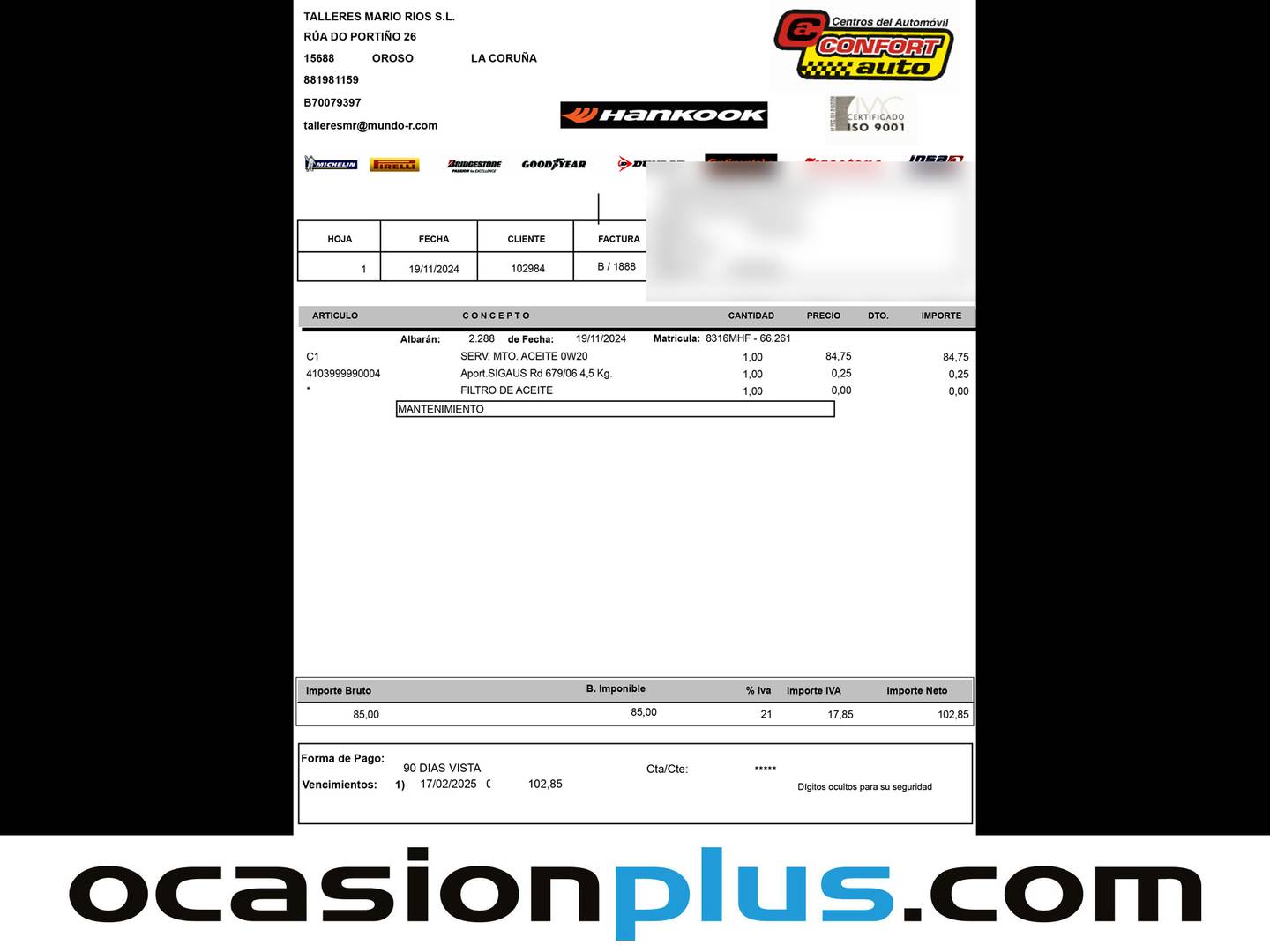 Foto del mantenimiento del MG eHS MG eHS 1.5 T-GDI PHEV Luxury (258 CV)