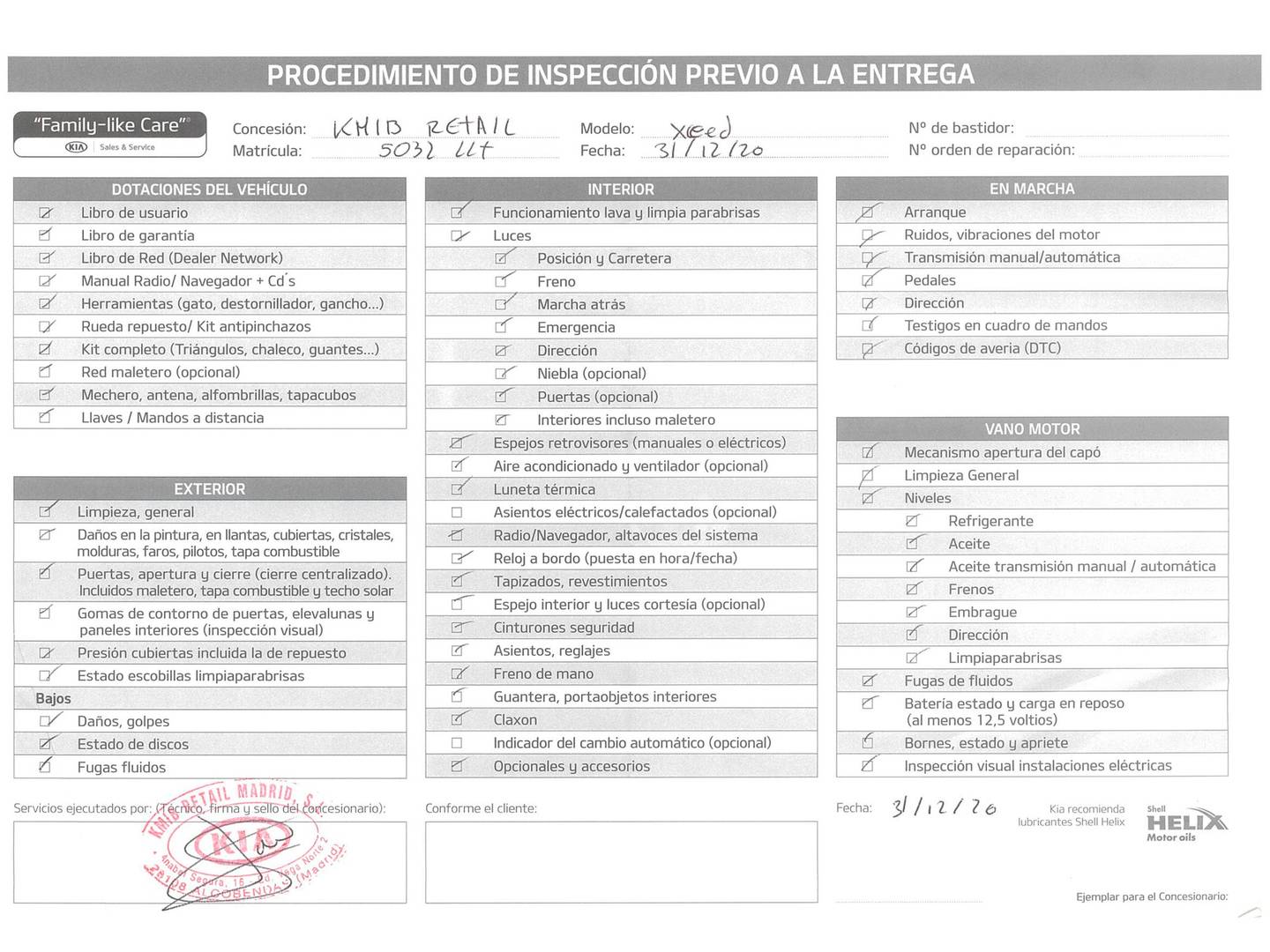 Foto del mantenimiento del KIA XCeed KIA XCeed 1.6 MHEV iMT Tech (115 CV)